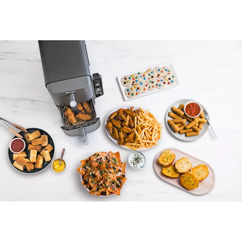 Ninja Double Stack XL kiertoilmakypsennin 2 lokeroa lämpötila-anturilla SmartCook 9,5 L SL451EU