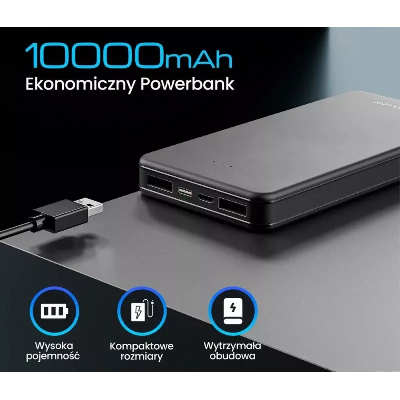 Kannettava varavirtalähde Extralink EPB-078B 10000mAh