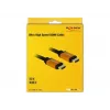 DeLOCK - HDMI-kaapeli - HDMI (M) - HDMI (M) - 50 cm - kolmoiseristys - musta, kulta - 8K-tuki