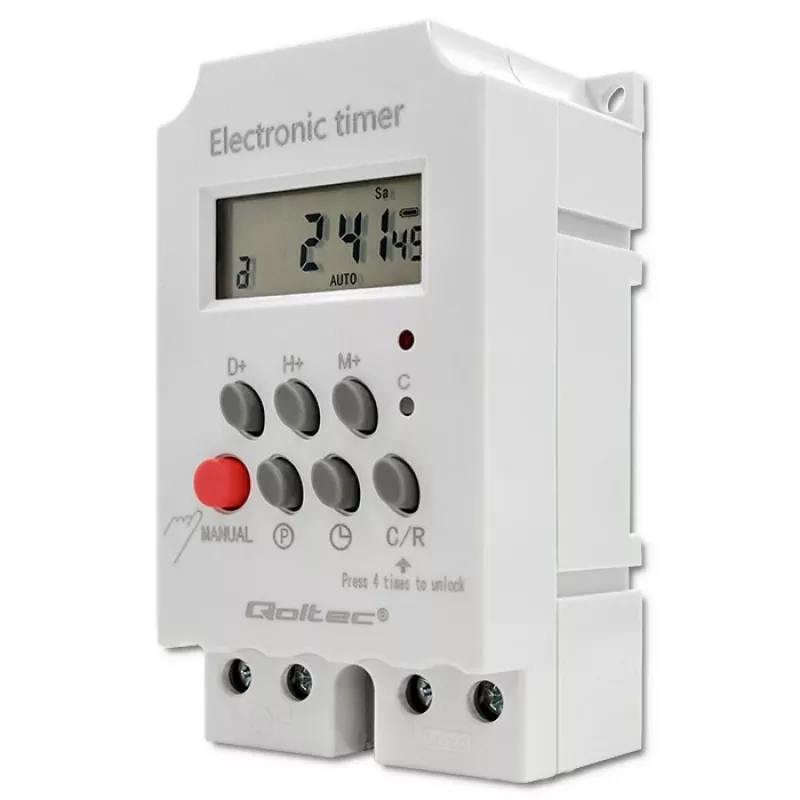 Elektroninen DIN-kiskokello QOLTEC PC0629 — 24V syöttö, 16A lähtö