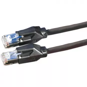 DTWYLER patch-kaapeli Cat.6 luokka E S/FTP CU 7702 flex LSOH Hirose TM21 musta 2m