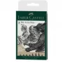 Faber-Castell Pitt Artist Pen 167158, musta, 8 kpl