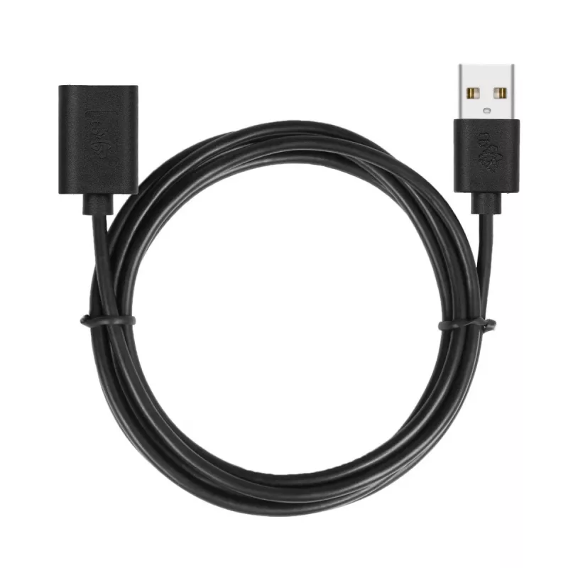 USB-jatkokaapeli AM-AF 1,8 m musta