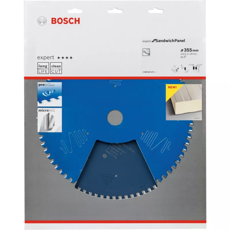 Bosch Expert for Sandwich Panel pyörösahanterä 355 mm, 80 hammasta, reikä 30 mm, 2608644147