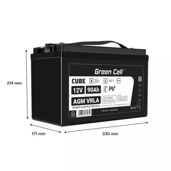AGM VRLA -akku 12V 90Ah IP54