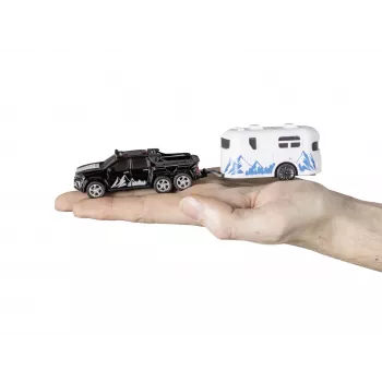 REVELL 23566 RC-auto asuntovaunulla — kauko-ohjattava minimalli, paristokäyttöinen, leikkiauto