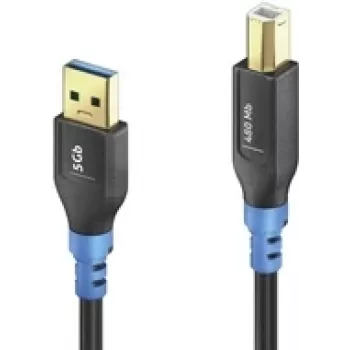 USB-kaapeli PureLink FI-U200-003 USB 2.0 0,3 m USB A USB B musta sininen