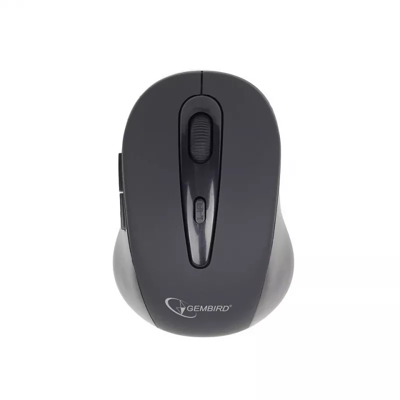 Langaton optinen Bluetooth-hiiri GEMBIRD MUSWB2 — oikeakätisille, 1600 DPI, 6 painiketta, musta/harmaa, AAA-paristot