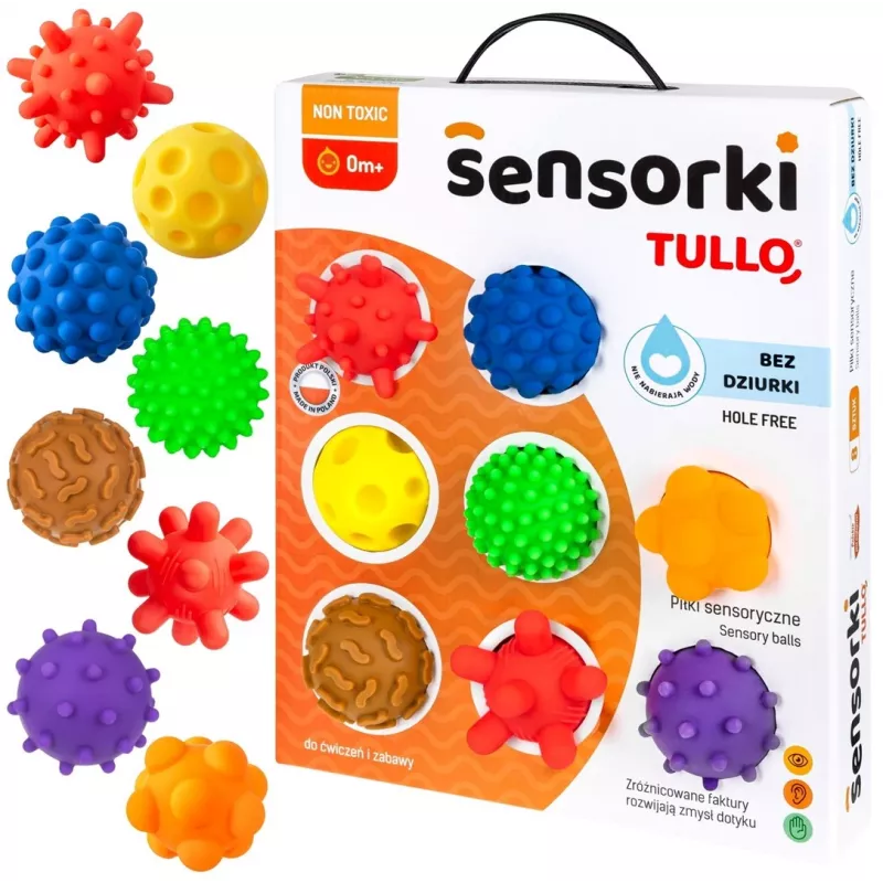 TULLO sensoriset pallot ilman reikiä 8 kpl