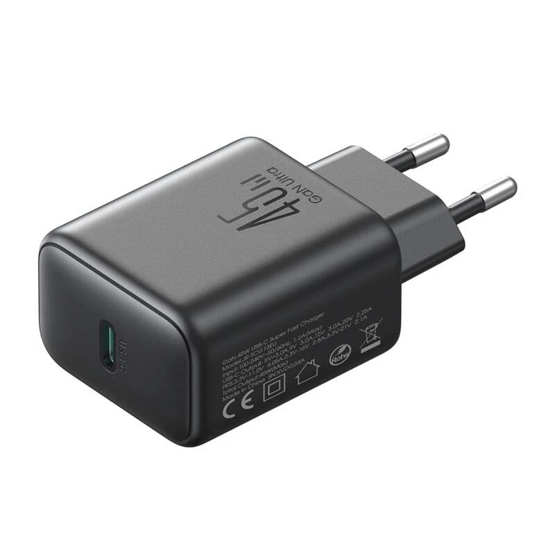 Joyroom laturi JR-TCG13 45W GaN musta (EU)