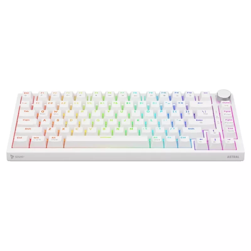 Savio ASTRAL WHITE JADE näppäimistö pelikäyttöön USB QWERTY US International