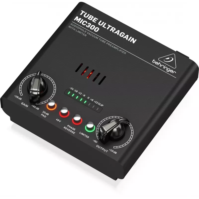 Audion esivahvistin Behringer MIC300 musta