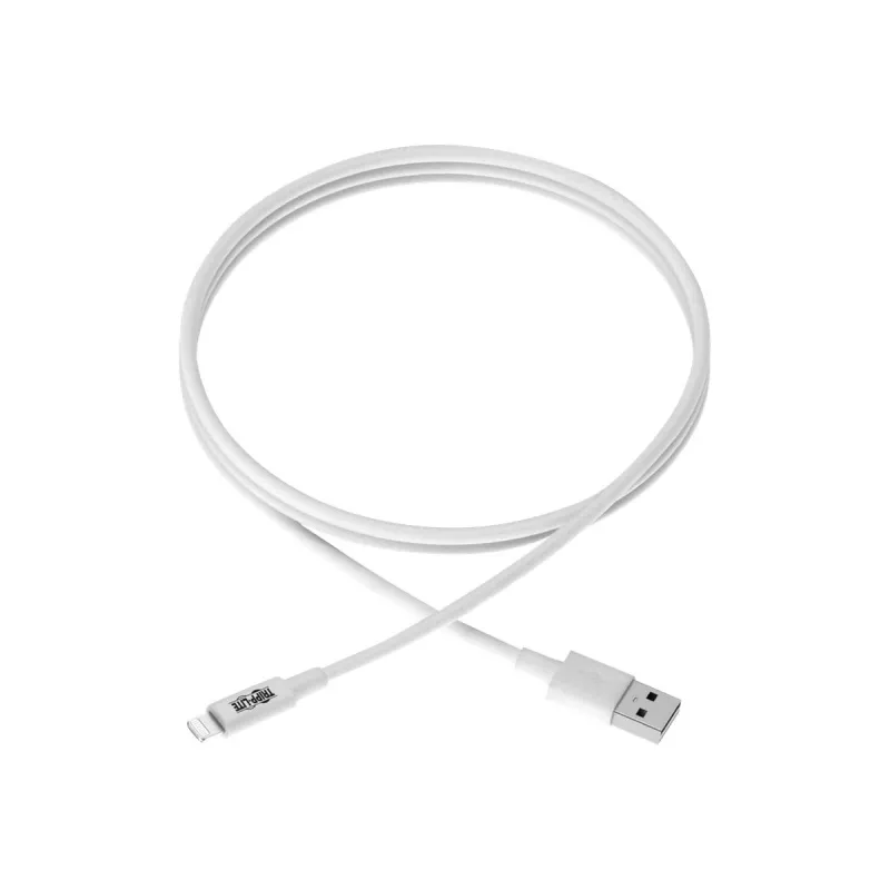 Eaton Tripp Lite Series USB-A - Lightning synkronointi-/latauskaapeli (M/M) - MFi-sertifioitu, valkoinen, 6 ft. (1,8 m) - data-/virtakaapeli - USB uros - Lightning
