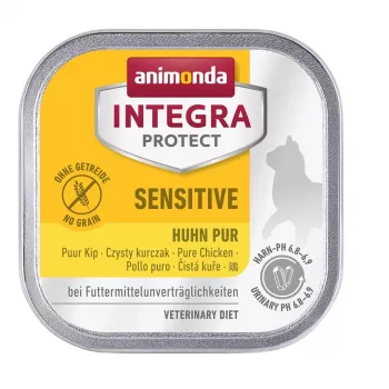 Märkäruoka kissoille Animonda Integra Protect Sensitive Pure Chicken 100 g, viljaton, gluteeniton, aikuisille kissoille, allergiatuki
