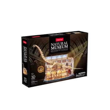 3D LED-palapeli Dante CubicFun NatMus Brachiosaurus 05447 – opetuksellinen kokoamismalli LED-valolla