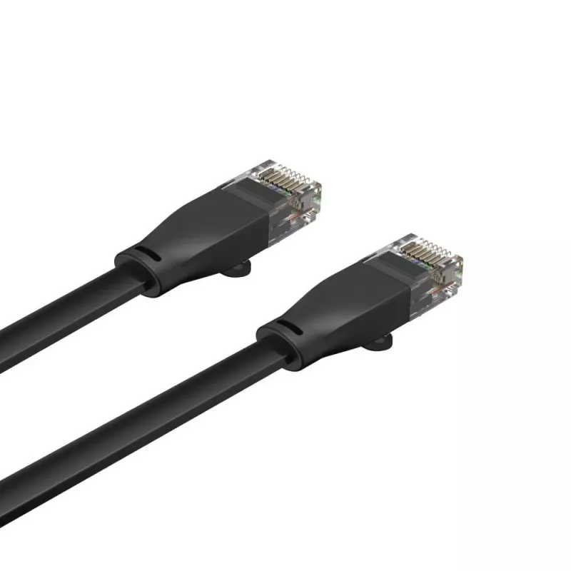Unitek C1811GBK Cat6 UTP litteä Ethernet-kaapeli, 3 m, musta