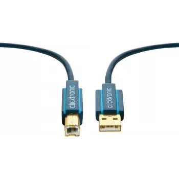 ClickTronic 1,8 m USB 2.0 A/B m/m 1,8 m USB A USB B sininen USB-kaapeli (70096)