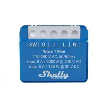 Shelly Qubino Wave 1 Mini LR älykytkin Z-Wave sininen