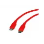 ROLINE USB 2.0 -kaapeli C-C ST/ST silikoni 60W 1m punainen - kaapeli - digitaali/data (11.02.9121)