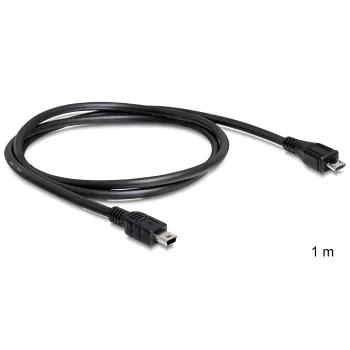 USB-kaapeli DeLOCK 83177 1 m Micro-USB B Mini-USB B musta
