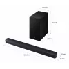 Soundbar Samsung HW-B450F/EN 2.1-ch Bluetooth langattomalla subwooferilla, 300 W RMS, Dolby Audio, ARC