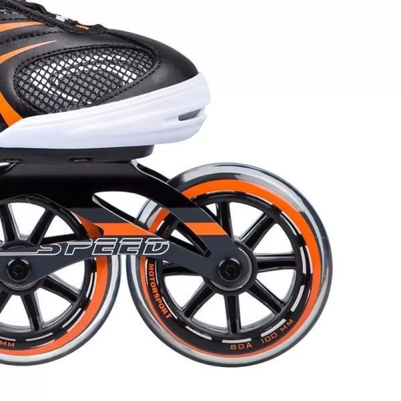 Inline-rullaluistimet Nils Extreme NA1060S musta-oranssi koko 40