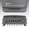Qoltec, aurinko-MPPT-lataussäädin lämpötila-anturilla 20A 12V/24V LCD-näyttö 2 X USB