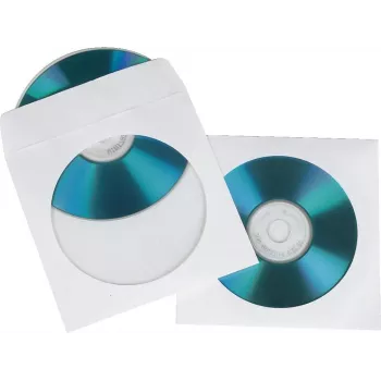 Hama CD-paperitaskut, valkoinen, 50 kpl/pakkaus 1 levy