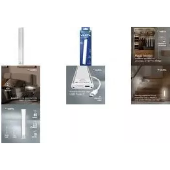 Liiketunnistinvalaisin Varta 17624101111 ohut muotoilu paristokäyttöinen, liiketunnistin LED