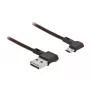 USB-kaapeli DeLOCK EASY-USB 2.0 Type-A / Micro-B-uros, 2 m, musta
