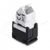DELOCK Keystone-moduuli RJ45-rasia-LSA Cat.6 45° kulma suojaamaton musta
