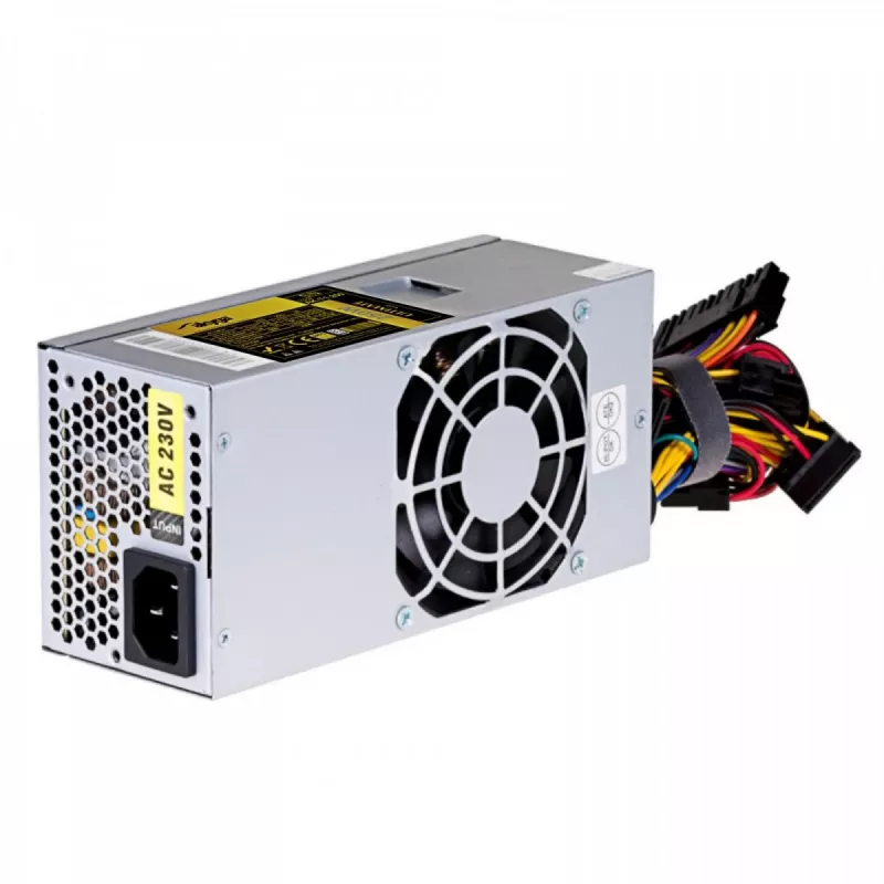 Akyga AK-T1-250 250 W TFX-virtalähde, 80 PLUS Gold, aktiivinen PFC, 80 mm:n tuuletin, harmaa
