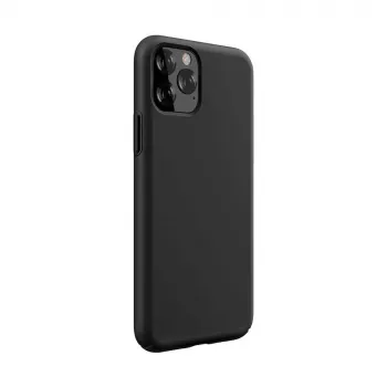 Silikonikotelo Devia Nature-sarja iPhone 12 Pro Max – musta, Soft-Touch-suojakotelo