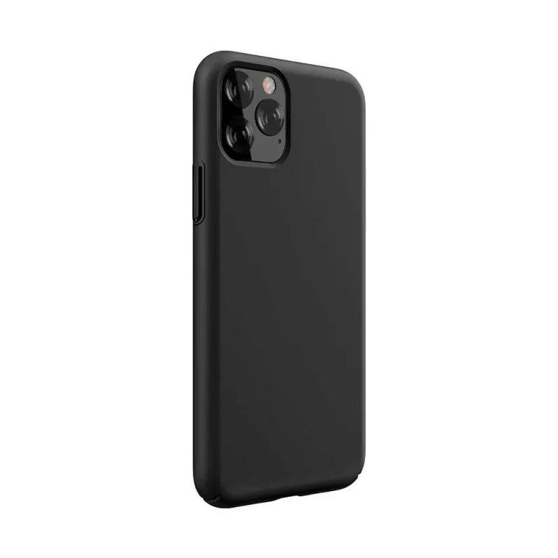 Silikonikotelo Devia Nature-sarja iPhone 12 Pro Max – musta, Soft-Touch-suojakotelo