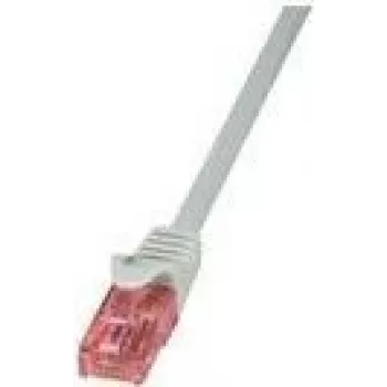 LogiLink CQ2052U RJ45-verkkokaapeli, patch-kaapeli CAT 6 U/UTP 2,00 m harmaa paloa hidastava, taittosuojalla