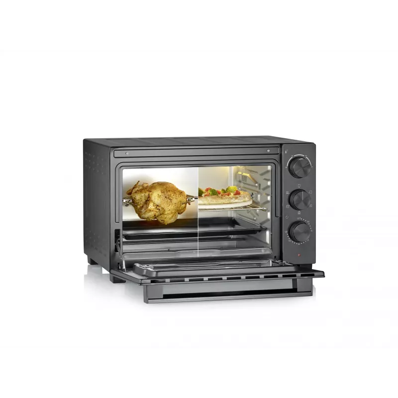 Severin TO 2075 miniuuni — 30 l tilavuus, 1600 W, vapaasti seisova, musta, grillitoiminto