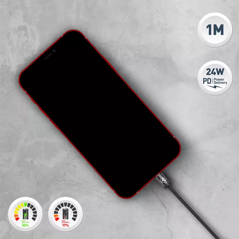 Tellur TLL155781 USB-C–Lightning-kaapeli 1 m 3 A