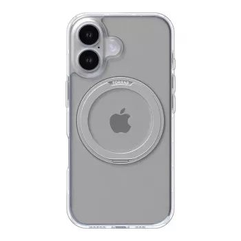 Suojakotelo Torras Ostand Pro iPhone 16 Plusille, läpinäkyvä ohut istuvuus, TPU/PC