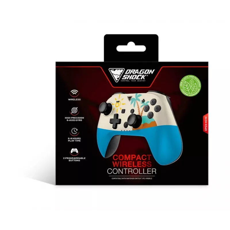 Dragonshock PopTop Compact - peliohjain - Nintendo Switch - Takaisin-painike - D-Pad - Home-painike - Reset-painike - langaton - Bluetooth - USB Type-C (D