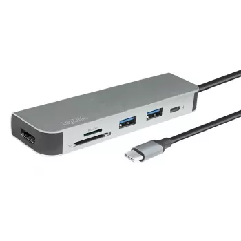 LogiLink UA0343 USB-C-moniporttikeskitin alumiini USB 3.2 2nd Gen Mult
