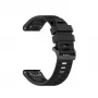 Silikoniranneke FIXED Garmin QuickFit 26mm musta — vara-kelloranneke 26 mm
