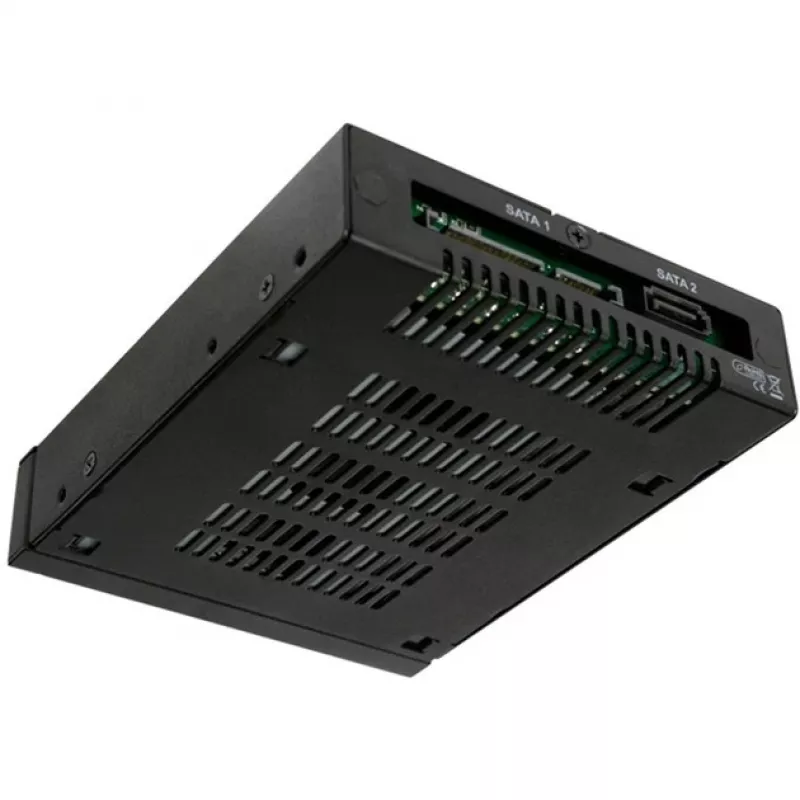 ICY DOCK - ToughArmor - MB992SK-B - SATA - sovitin - 2x 2,5 inch > 3,5 inch - SATA 6 Gbit/s - turvalukko - metalli - LED - enintään 9,5 mm korkeus