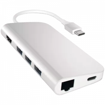 Satechi USB-C-moniporttisovitin 8K Ethernetillä V3 space grey (ST-P8KEM)