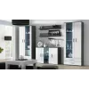 Cama Sideboard 120 cm SOHO S7 harmaa/valkoinen kiiltävä