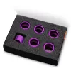 EK Water Blocks EK-Quantum Torque Puristusrenkaat STC 16, Violetti, 6 kpl:n pakkaus