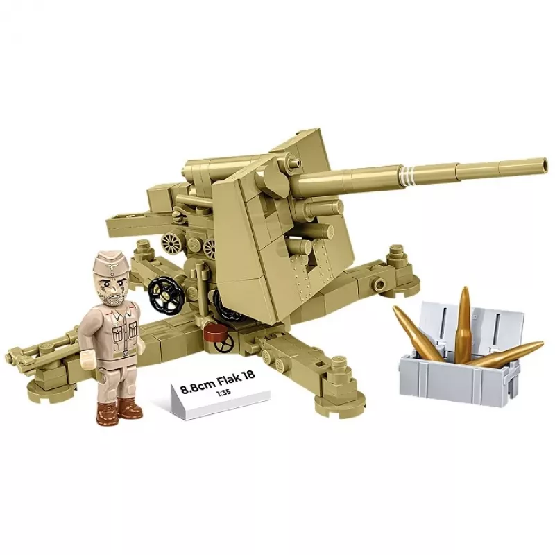 Cobi-palikkarakennussarja 8,8 cm Flak 18 – 232 osaa, mittakaava 1:35