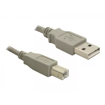 USB-kaapeli DeLOCK 82216 USB 2.0 3 m USB A USB B harmaa