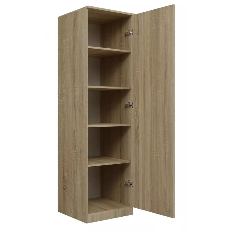 Vaattekaappi Topeshop SD-50 SON KPL 5 hyllyä 1 ovi tammi