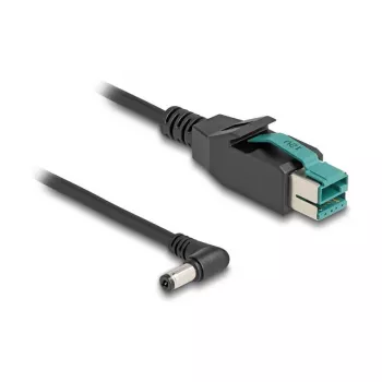 DeLOCK PoweredUSB-kaapeli uros 12 V DC 5,5 x 2,1 mm uros kulma 1 m