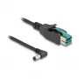 DeLOCK PoweredUSB-kaapeli uros 12 V DC 5,5 x 2,1 mm uros kulma 1 m
